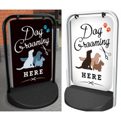 Dog Grooming Swinger Pavement Sign